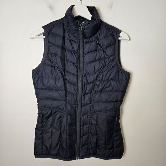 Athleta Jackets & Blazers - Athleta Women's Size XS InsulEight Stowable Goose Down Quilted Slate Puffer Vest